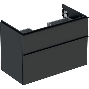 Geberit Icon vaskeskab 888 x 476 x 615 mm 2 skuffer Lava højkomprimeret trelags-spånplade mat lakeret - 1