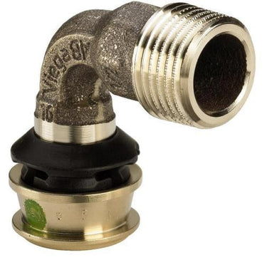 Raxofix overgangsbøjning 90° 16 x 3/4" muffe/nippel rødgods - 1