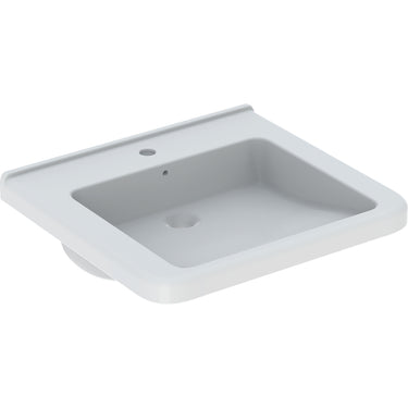Geberit Renova Comfort Square håndvask 600 x 550 x 155 mm hvid porcelæn KeraTect - 1