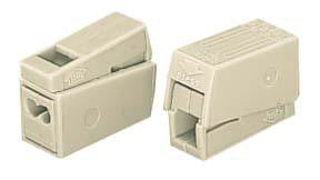 Belysningsklemme wago 2X1-2,5MM hvid - 1