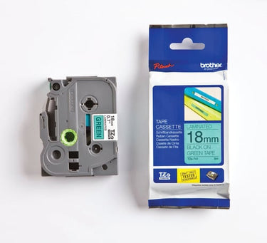 Tape Brother sort/grøn TZe 741 18 mm - 1