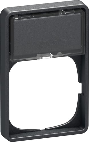 LK FUGA Baseline 50 1,5 modul ramme med tekstfelt koksgrå - 1