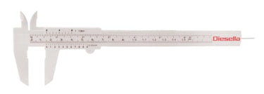 Plastik skydelære 0-150x0,05mm med 40mm kæber - 1