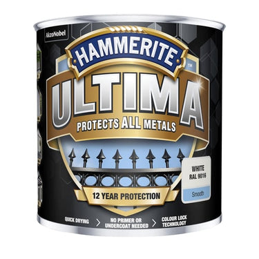 Hammerite Ultima Hvid RAL9016 250ml - 1