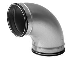 Lindab Bøjning presset BU 90° 125 - 1