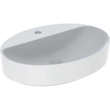 Geberit Variform håndvask 600x450x158mm t/bordpl hvid porcelæn KeraTect - 1