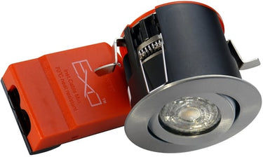 EXO 66 Udendørs indbygningsspot rund børstet aluminum - 1