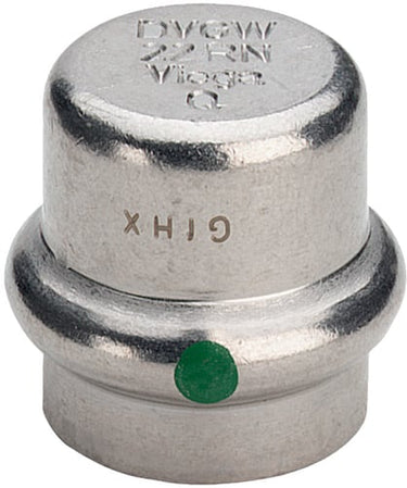 Sanpress inox slutmuffe 15 mm rustfrit stål - 1