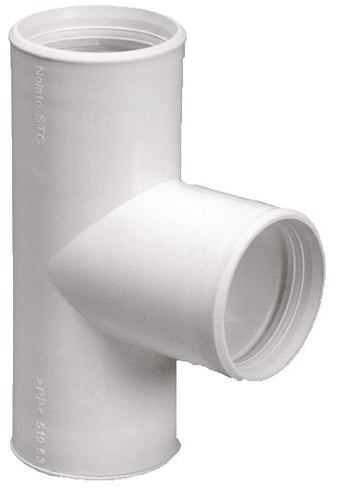 Purus grenrør 90° 32 mm hvid PP/TPE - 1