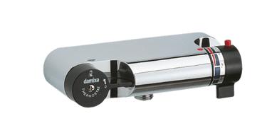 Damixa TMC termostatbatteri brus u/rosetter og forskruninger sort - 1