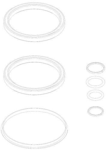 Damixa reparationssæt damixa x-ringe med slidring - 1