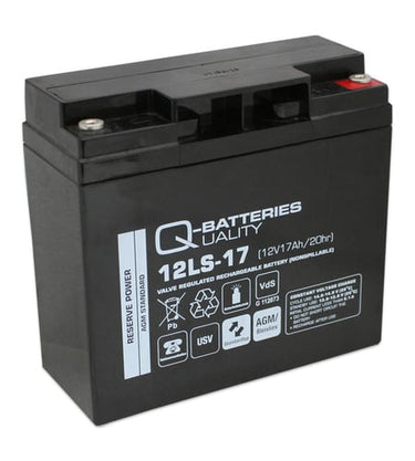 Q-Batteries 12V-17Ah blybatteri 181X77X167 - 1