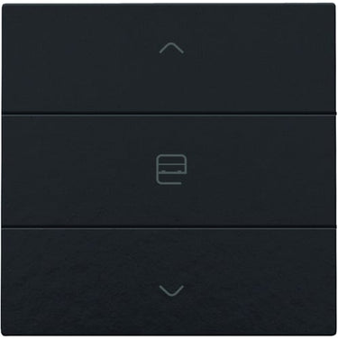Motortryk enkelt Bakelite® piano black coated NHC - 1