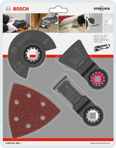 Bosch Universalsæt med 13 dele ACZ 85 EB (1x); AIZ 32 APB (1x); ATZ 52 SFC (1x); Wood and Paint-slibeblad (10x) (Blister pk) - 1