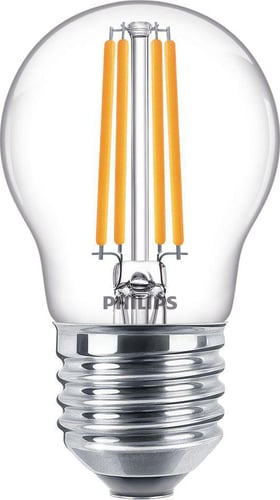 Philips CorePro LED Krone 6,5W (60W) P45 E27 827 Klar Glas - 1