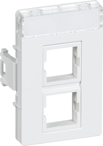 CLIC'LINE Dataudtag for 2x SYSTIMAX RJ45 1 modul hvid - 1