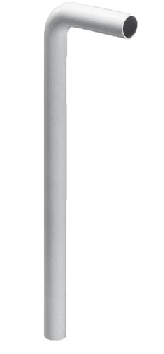 Afløbsrør rør Purus 90º hvid 32X220X680 - 1