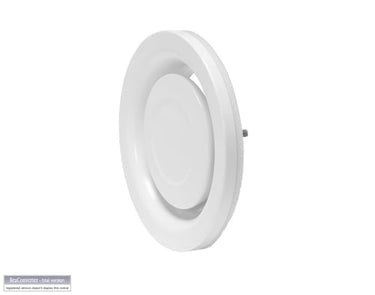 Lindab Fraluftsventil KU 100 u/ramme RAL9003 - 1