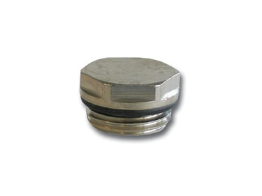 Afslutningsprop 6 kant med o-ring krom 1/2 - 1