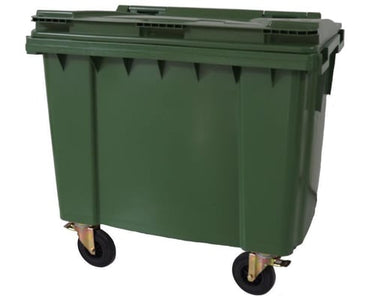 Industribeholder 660 L med hjul grøn - 1