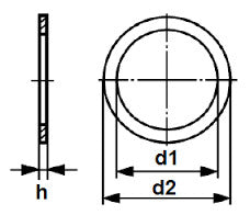 17X21X1,5 DIN 7603 aluminium skive - 1