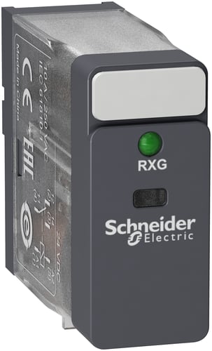 RXG stikbensrelæ med LED 1 C/O 10A og 24VDC - 1