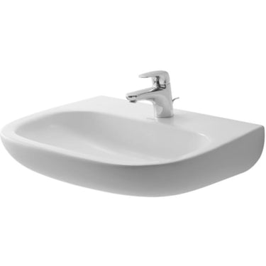 Duravit D-Code håndvask medicinal hvid 600mm u/hanehul - 1