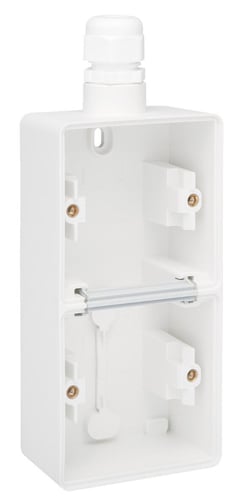Underlag 2-modul 1x M20 IP55 hvid - 1