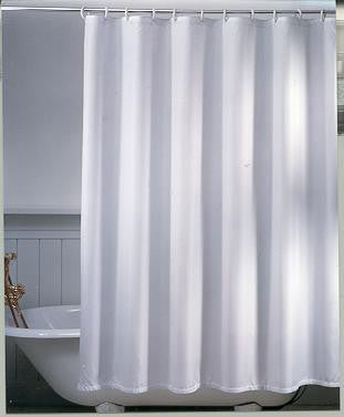 Badeforhæng Unicolor miljø 180x200 cm hvid - 1