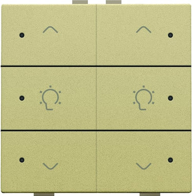 Dæmpertryk dobbelt m. LED gold coated NHC - 1