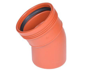 Wafix kloak bøjning 30° 160 mm PP rød - 1