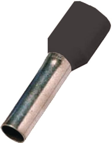 Isoleret terminalrør sort 1,5mm² L=12mm - 1