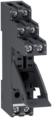 Sokkel for RXG relæer med 2 C/O kontakter og skrueterminaler - 1