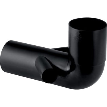 Geberit PEH afløbsbøjning 88,5° 90° 50x110 mm t/gulvtoilet sort - 1