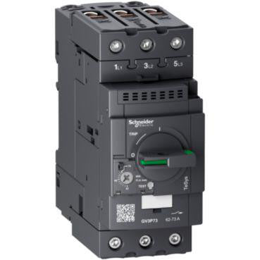 TeSys GV3 motorværn 3P 62-73a thermisk/magnetisk udkoblingsrelæ til din-skinne montage og med everlink terminaler - 1
