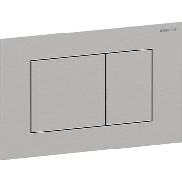 Geberit Sigma40 betjeningsplade m/2 skyl square easy-to-clean børstet - 1