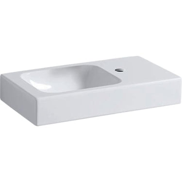 Geberit Icon håndvask 530 x 310 x 135 mm m/fralægningsplads hvid porcelæn - 1