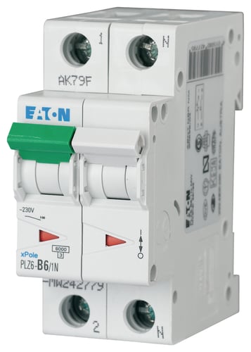 Automatsikring 6A 1P+N C 2M 10KA - 1