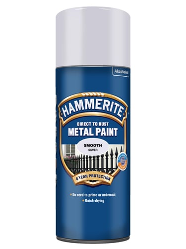 Hammerite Glat Sølv Spray 400ml - 1