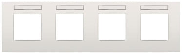 Ramme 4-modul med tekstfelt horisontal Intense white - 1