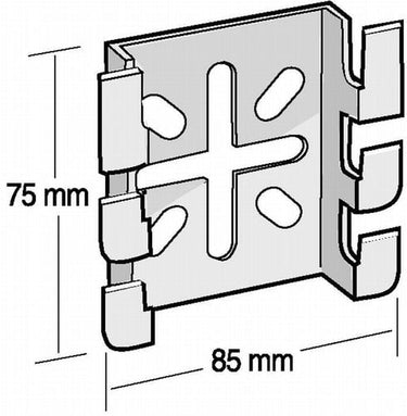 Montagebeslag C50 3 ben ZnMg - 1