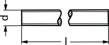 M39X1000 DIN 976-1 sort gevindstang 10.9 - 1