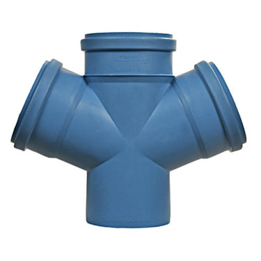 Dblue Ø110 mm X 110 mm X 87° Dobbelt Grenrør - 1