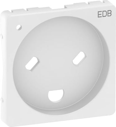 LK FUGA afdækning for EDB stikkontakt 2-polet + DK jord med LED hvid - 1