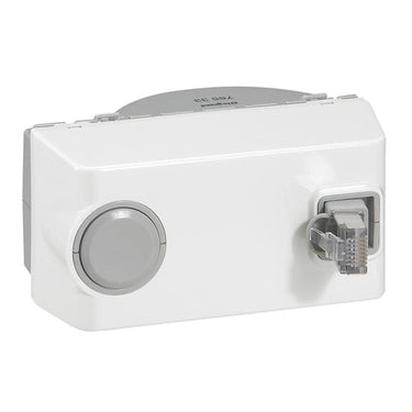 Mosaic dataudtag RJ45 Cat-6 FTP 4M med opruller hvid - 1