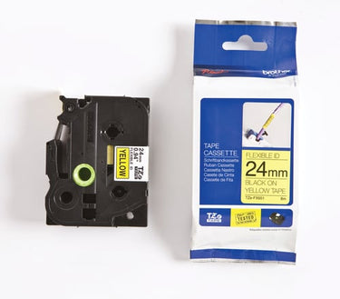 Tape Brother sort/gul TZe FX651 24 mm fleksibel - 1