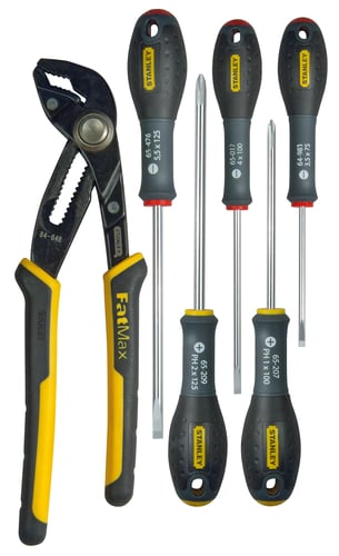 Stanley fatmax skruetrækkere 5stk lige/ph + 1stk rørtang - 1