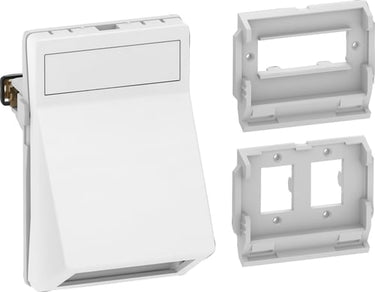 LK FUGA Dataudtag for 2xLC duplex eller 1xSC duplex (uden adaptor) 1,5 modul vinklet hvid - 1