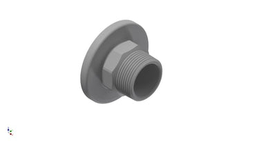 Henco SUPER SIZE overgangsnippel 75 mm x 1 1/2" rustfrit stål - 1