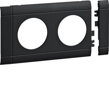 Afdækning 80mm 2 stikk 9011 uden skriftfelt - 1